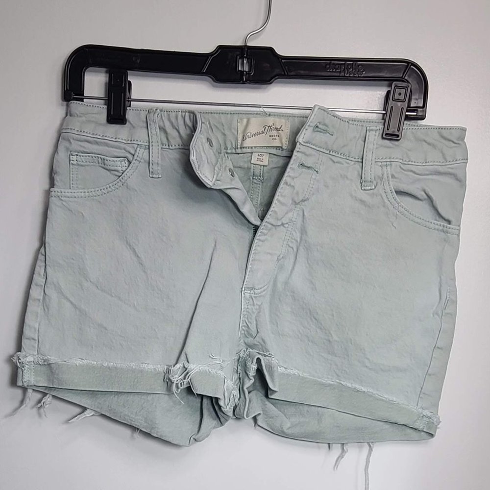 TEAL JEAN SHORTS